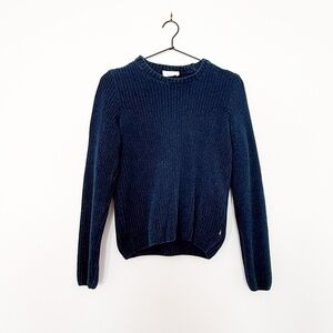 Wood Wood designer thick ribbed teal blue sweater size small pre-owned